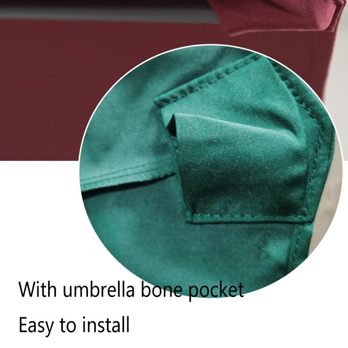 Universele Vervangende Parasoldoek, 6/8 Baleinen Parasolhoes Waterdichte Vervangende Hoes, Zonwerende Dikke Luifel, Voor De Meeste Parasolframes(Orange,2.5m/8bone