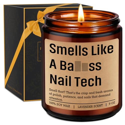 Miracu Candle, Nail Tech Gifts for Women, Men, Nail Technician Gifts, Funny Birthday, Fathers Day, Appreciation, Graduation Ideas for Manicurist, Fingernail Artist - Pedicure Manicure Salon Decor