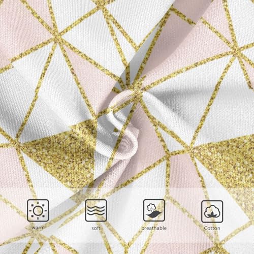 Joisal Funny Toddlers Underwear Floral 2t Cotton Panties for Girl Geometric Gold Triangles Pink Underpants Briefs3