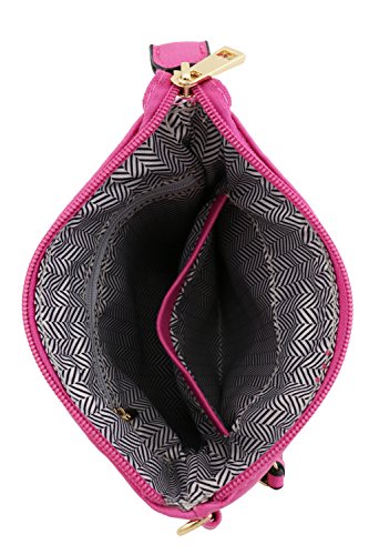 Image of Isabelle Small Lightweight Shoulder Bag for Women, Mini Multi Zipper Pocket Crossbody Handbag with Adjustable strap