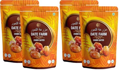 Image of Date Farm Zahidi Dates Luxury Wet Dates, 100% Natural, Arabian, Khajur, Boosts Immunity, No Added Sugar, Gluten-Free, 1 Kg (Pack of 2)