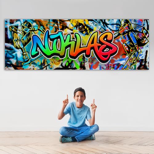 tjapalo® vz5 Poster personnalisé prenom poster grafitti deco chambre ado posters street art affiche personnalisée enfant deco murale ado decoration murale...