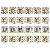 CAZSTYK Paquete de 24 cajas de regalo con ventana de conejos de Pascua, estilo aleatorio, caja de cartón sostenible para decoración de fiestas de festivales y presentación de regalos, cajas de estilos