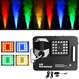 TC-Home Fog Machine with Lights Halloween Stage Fogger LED Vertical Spray DMX Stage Smoke Machine 1500w 2L