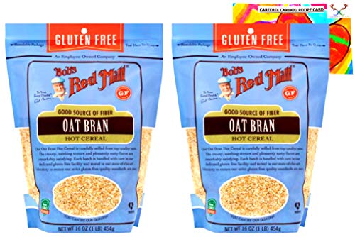 Bob s Red Mill Gluten Free Oat Bran Cereal Bundle. Includes Two (2) 16oz Packages of Bob s Red Mill Gluten Free Oat Bran Cereal and an Oat Bran Recipe Card from Carefree Caribou!