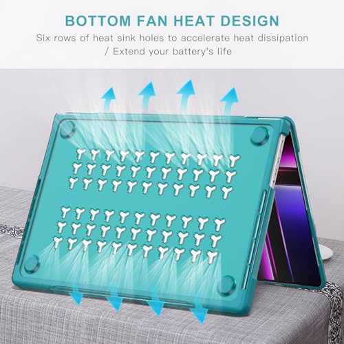 Funda MacBook Pro 16 que evita arañazos con plástico rígido y parachoques azul 7