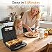 SUNVIVIPRO 3 in 1 Waffle, Grill & Sandwich Maker, Sandwich Maker Panini Press Waffle Iron Set with Removable Non-Stick Plates & Indicator Lights, Panini Press Grill for Breakfast, 800W, Black