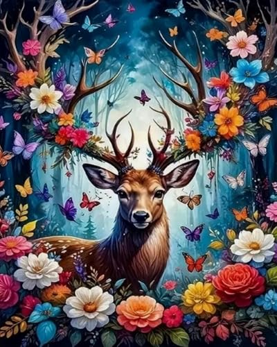 Artisanat d'art canevas diamant fleurs et animaux pour sublimer le mur du salon