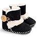 Baby Jungen Mädchen Schuhe Winter Krabbelschuhe Kleinkind Newborn Schöne Warme Stiefel Unisex Babyschuhe Winter Krabbelschuhe (0-6 Monate, Schwarz)