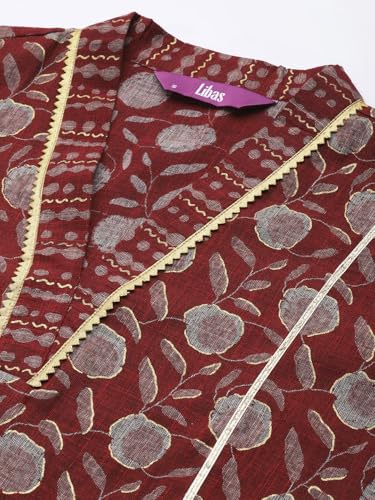 Image of Libas Women's Printed Rayon A-Line Kurta