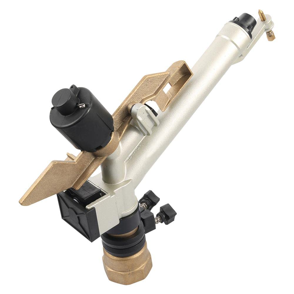Cañón de riego Hembra de 1 1/2" Ajustable - Alcance de 16 a 25 Metros. Aspersor agrícola Sectorial Largo Alcance y caudal Ajustable - Ideal para presiones de Trabajo de 1.5 a 5 Bar. Riego eficiente