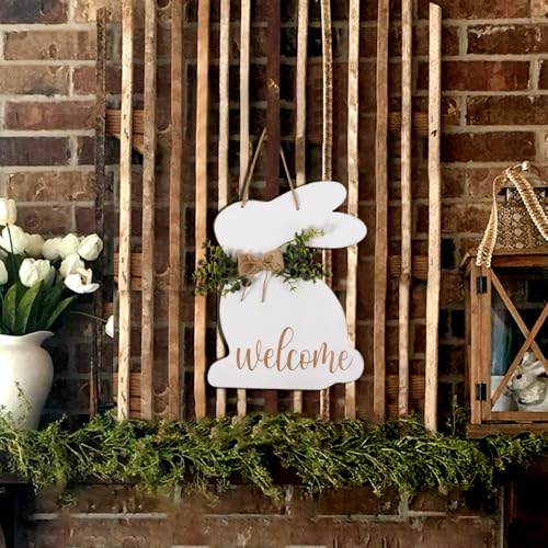 Easter-Decorations-Door-Hanger-1Pc-Rustic-Wooden-Easter-Bunny-Welcome-Sign-Egg-Hunt-Easter-Decor-Easter-Hanging-Door-Decorations-for-Wall-Home-Indoor-Outdoor-Spring-Decor-Supplies Easter Decorations Door Hanger 1Pc Rustic Wooden Easter Bunny Welcome Sign Egg Hunt Easter Decor Easter Hanging Door Decorations for Wall Home Indoor Outdoor Spring Decor Supplies