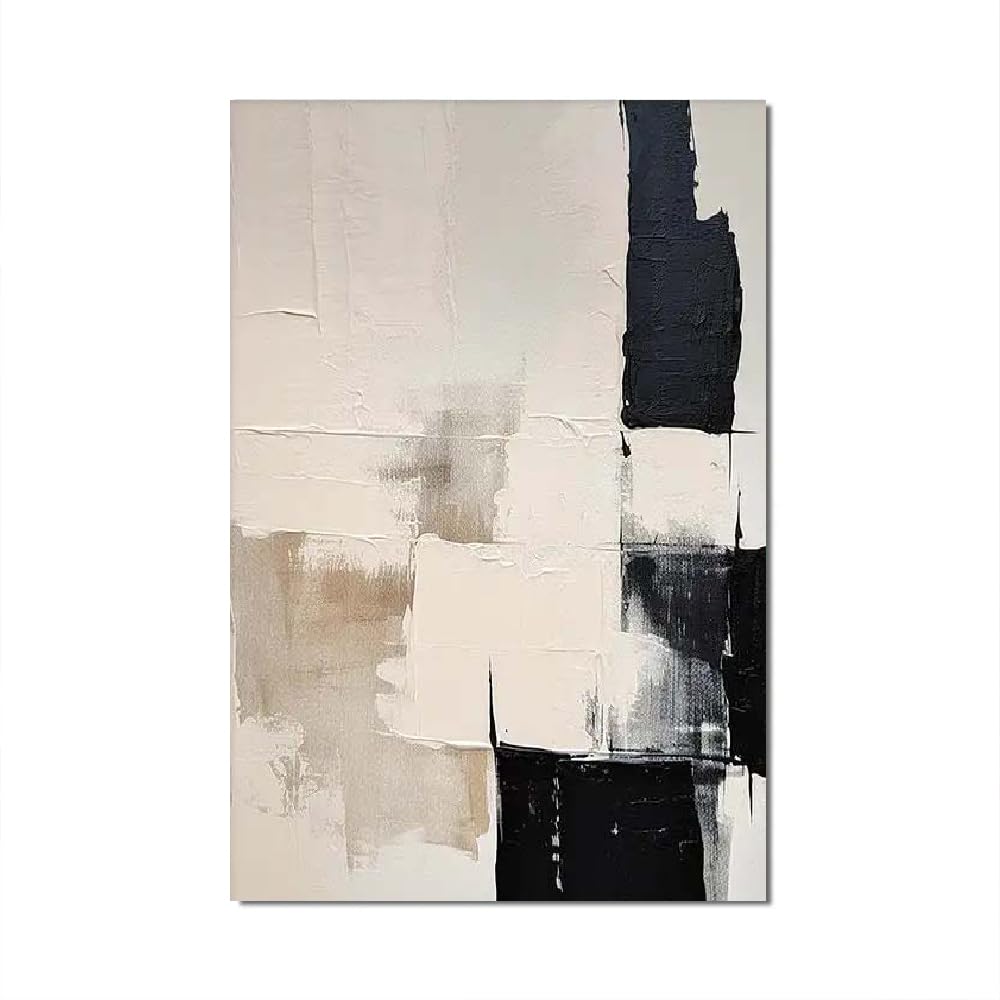 Gran Arte de Pared en Lienzo Arte Abstracto de Lujo en Beige y Negro Pintura Moderna en Lienzo Impresión Póster Imágenes para la Decoración de la Sala de Estar Dormitorio Pasillo 200 x 100 cm (79 x 39