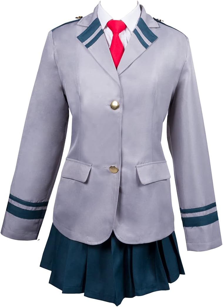 MAPLECOS My Hero Academia Boku no Hero Cosplay Costume Tsuyu Blazer School Uniform