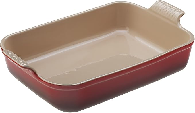 Le Creuset Stoneware Heritage Rectangular Dish, 2.5 qt. (10.5" x 7"), Cerise