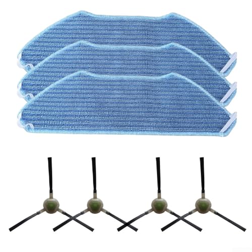 Für Lefant M1 M2 Pro M2S Plus U180 Für OKP K8 Ersatz Wischtücher und Seitenbürsten Kit für Staubsaugerpflege und Bodenreinigung