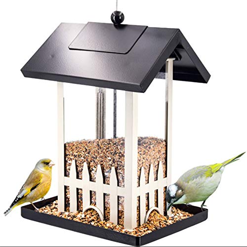 YAOBAO Metal Bird Feeder - Birdhouse - Window Or Hanging Bird Feeder - for Garden Decoration Weatherproof Design(29.5X16X20 Cm)