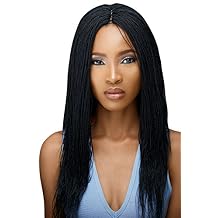 Wow Braids Twisted Wigs, Braided Wigs for Black Women, Micro Million Twist Wig With Glueless Swiss Lace Closure Cap , Synthetic, Natural Neat African Handmade Senegalese Braid Wigs - 18 / Black