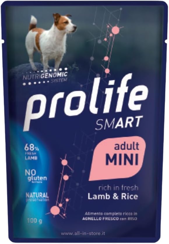Prolife Dog Smart Adult Agnello e Riso - offerta risparmio confezione di 10 bustine da 100 grammi