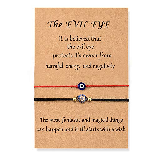 Shonyin Evil Eye Bracelet for Women Protection Red String Kabbalah Ojo Turco Lucky
