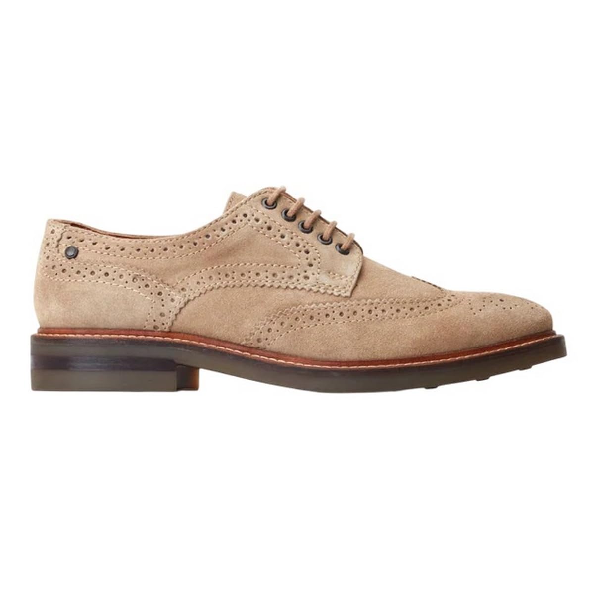 Base London Hatfield Brogue buty męskie z zamszu