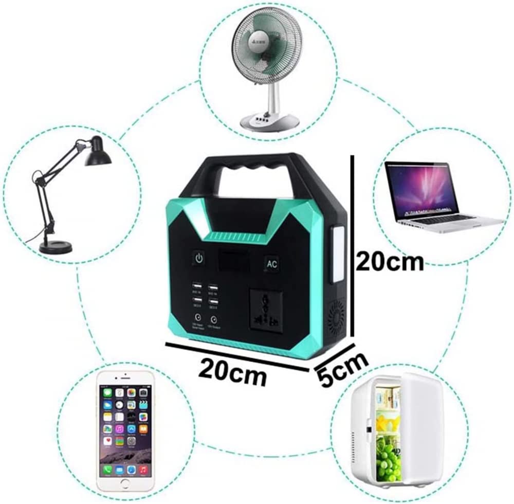 Estación de energía portátil, Paquete de batería de Litio de Respaldo para Campamento de 40800 mAh/150 WH, con Toma de CA de 110 V-220 V/100 W, para campamentos en vehículos recrea