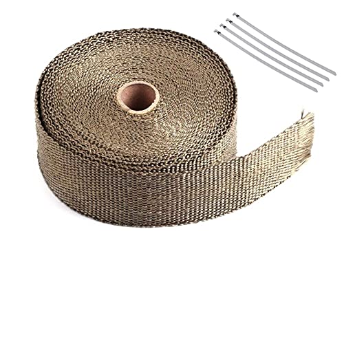 Bande thermique échappement fibre de verre ruban isolant collecteur moto marron