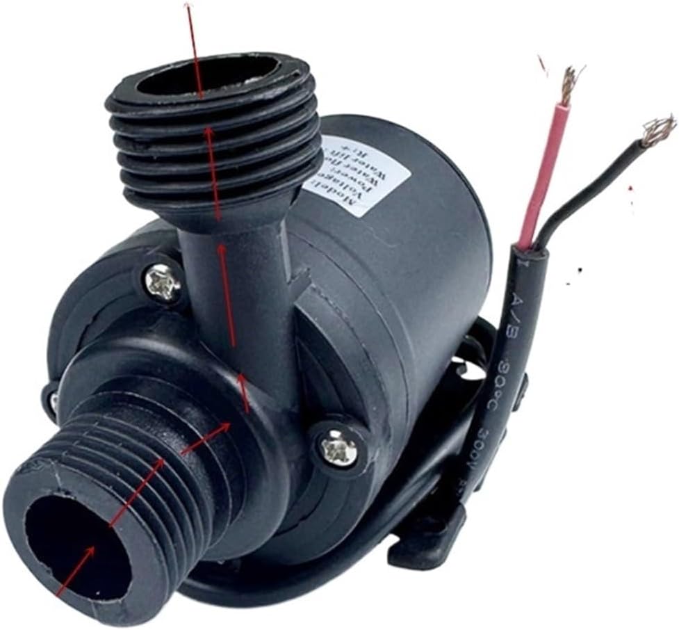 Submersible water pump 12V high voltage ultra-quiet solar DC 24V head 5M 800L/H brushless motor water pump with brass connector(12V wire 12mm)