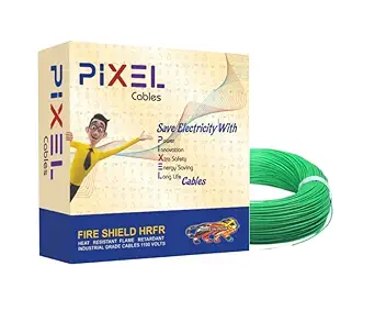 Pixel Cables 2.50 Sqmm Copper Hrfr Pvc Insulated Electric Cable (Green-90 Meter)