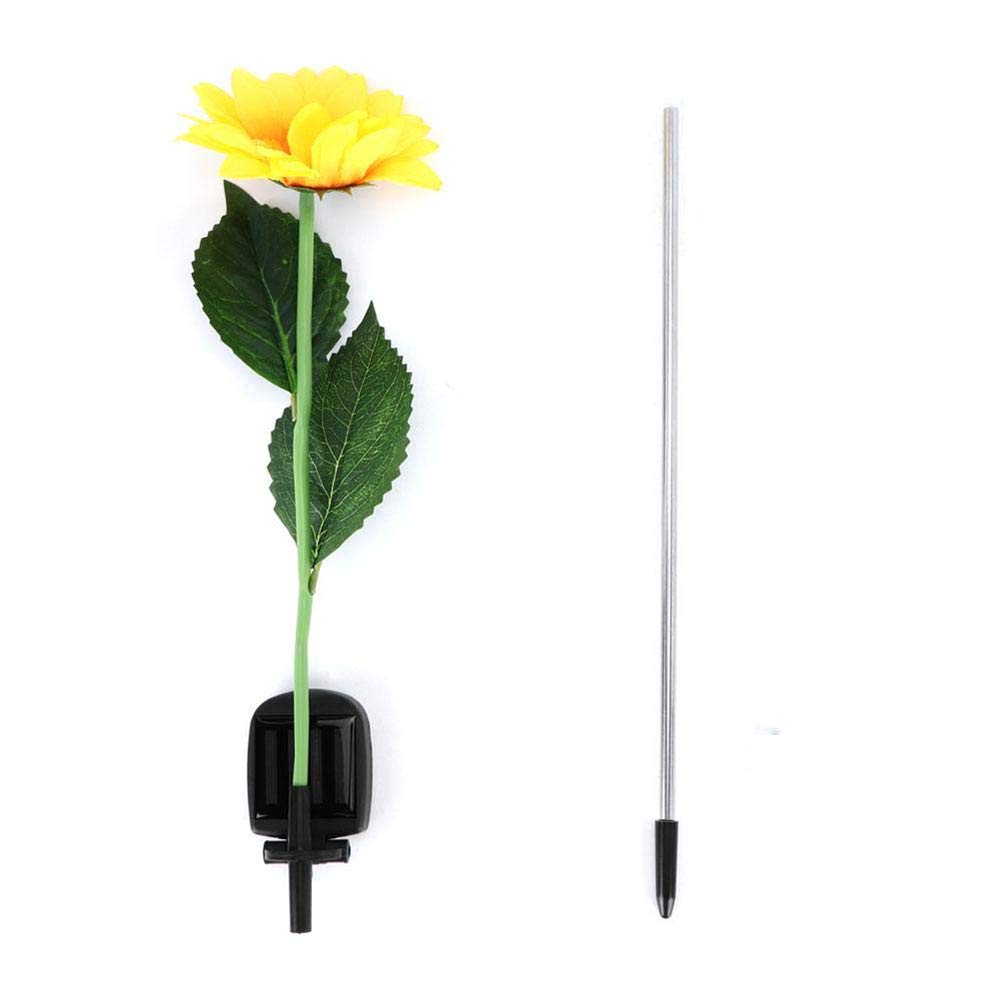 Luci Solari per Esterni da Giardino, DINOWIN Girasole Forma Impermeabile Giardino Solare Esterno Decorativi per Matrimoni, Feste,Prato, Sentieri, Recinti, Bianco Caldo (Girasole)