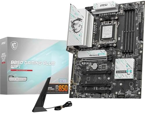 MSI B850 GAMING PLUS WIFI Anakart, ATX - AMD Ryzen 9000/8000 / 7000 İşlemcileri, AM5 - DDR5 Bellek Arttırma 8200+ MT/s (OC), PCIe 5.0 x16 ve 4.0 x16, M.2 Gen5, Wi-Fi 7, 5G LAN'ı destekler - Görsel 2