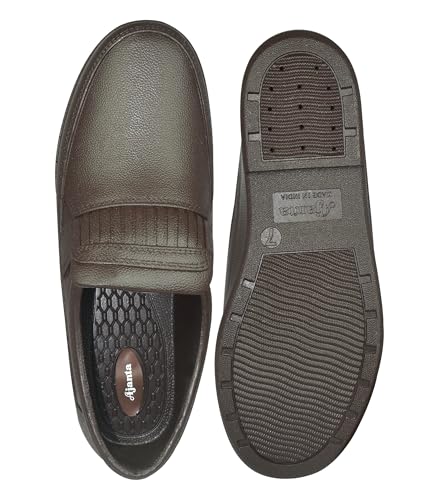Image of AJANTA Waterproof Loafers Slip-On Shoes for Men | Anti-Skid PVC Casual Shoes | Lightweight Office Shoes for Men | Comfortable Rain Shoes & Moccasin Footwear