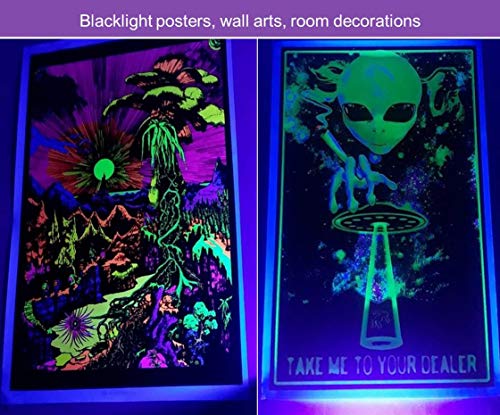 Wennyn Led Black Light, 10W Usb Compatible Uv Led Blacklight Tube For Black Light Bulb Replacement, Glow In The Dark, Halloween, Blacklight Posters, Black Light Parties, Fluorescent Glow #TOP2