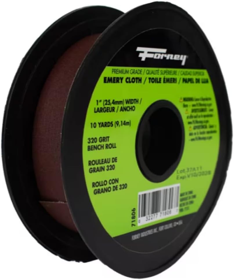 Forney 71803 Emery Cloth, 80-Grit, 1-Inch-by-10-Yard Bench Roll