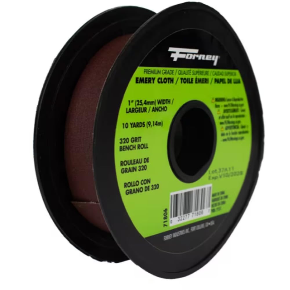 Forney 71803 Emery Cloth, 80-Grit, 1-Inch-by-10-Yard Bench Roll