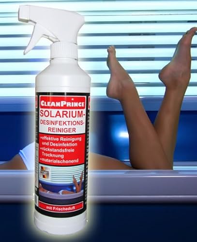 0,5 Litro Tanica 500 ML Detergente Solarium Solariumdesinfektion Detergente Disinfettante Solarium cleanprince con Frischeduft. per Plastica e Acrilico Compatibile