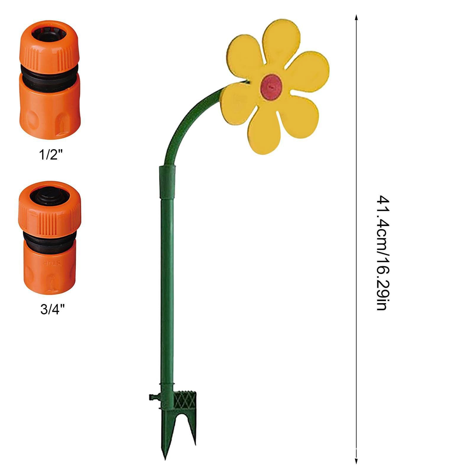 Crazy Daisy Sprinkler - Sprinkler a margherite danza, irrigatore rotante a 360° con fattore di divertimento per giardino, sistema di irrigazione per prato da giardino, fiori d'acqua per giardino e