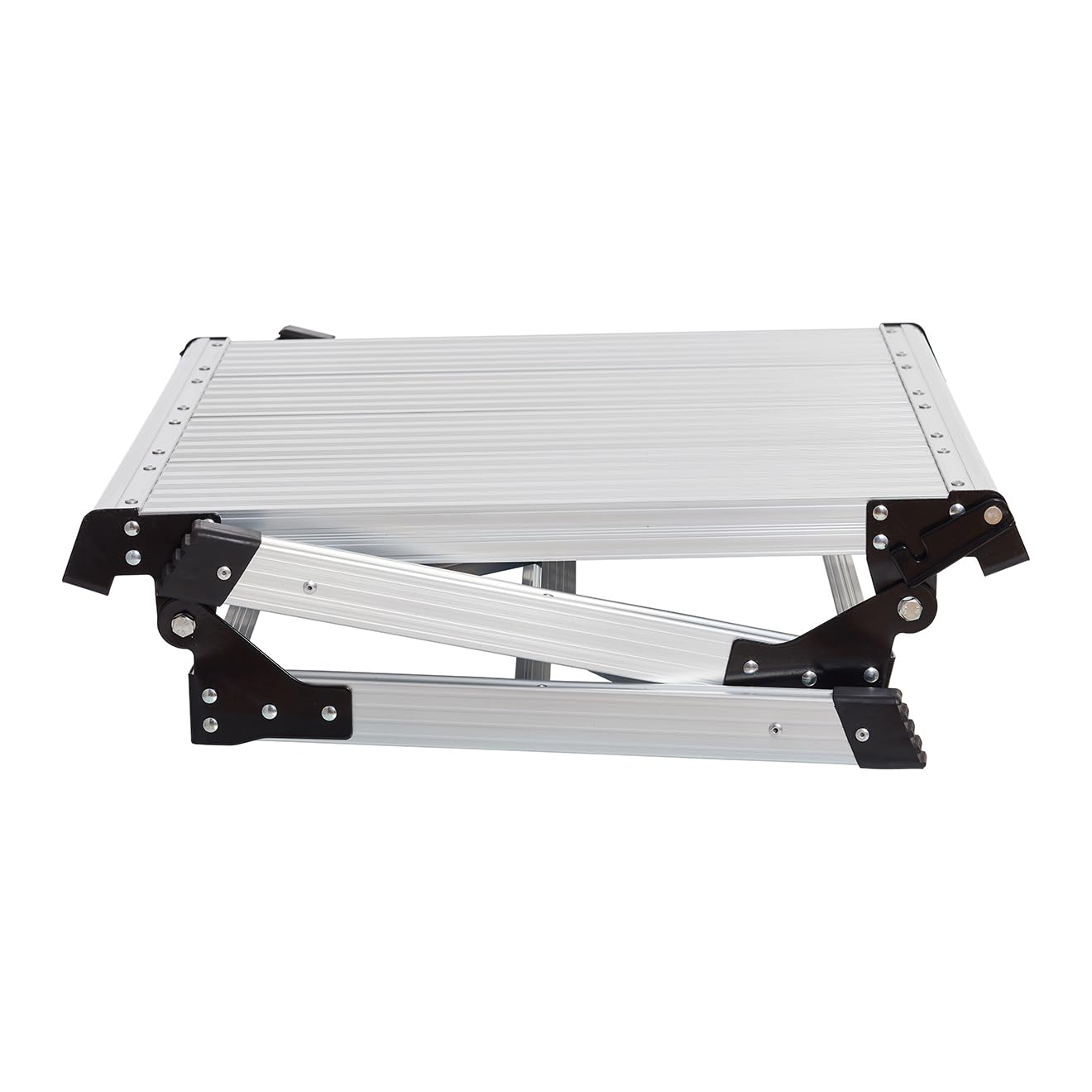 ProDec Puesto de trabajo de aluminio plegable cuadrado 600 mm x 600 mm y altura de 500 mm