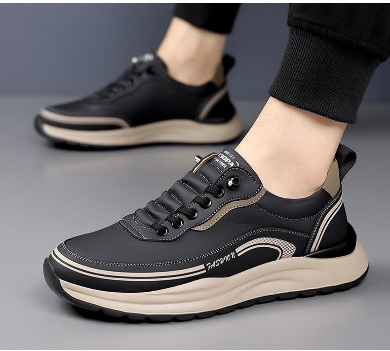 Men's Slip-On Sneakers - Lightweight Breathable Retro Casual Shoes with Cushioned PVC Sole, Low-Top & Design, Round Toe - Image 3