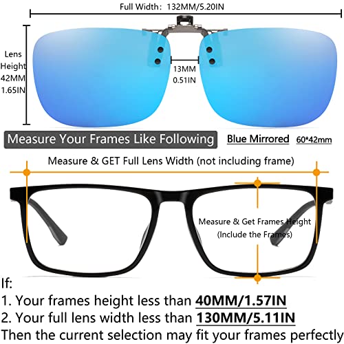 Image of CAXMAN Polarized Clip On Sunglasses Over Prescription Glasses for Men Women UV Protection
