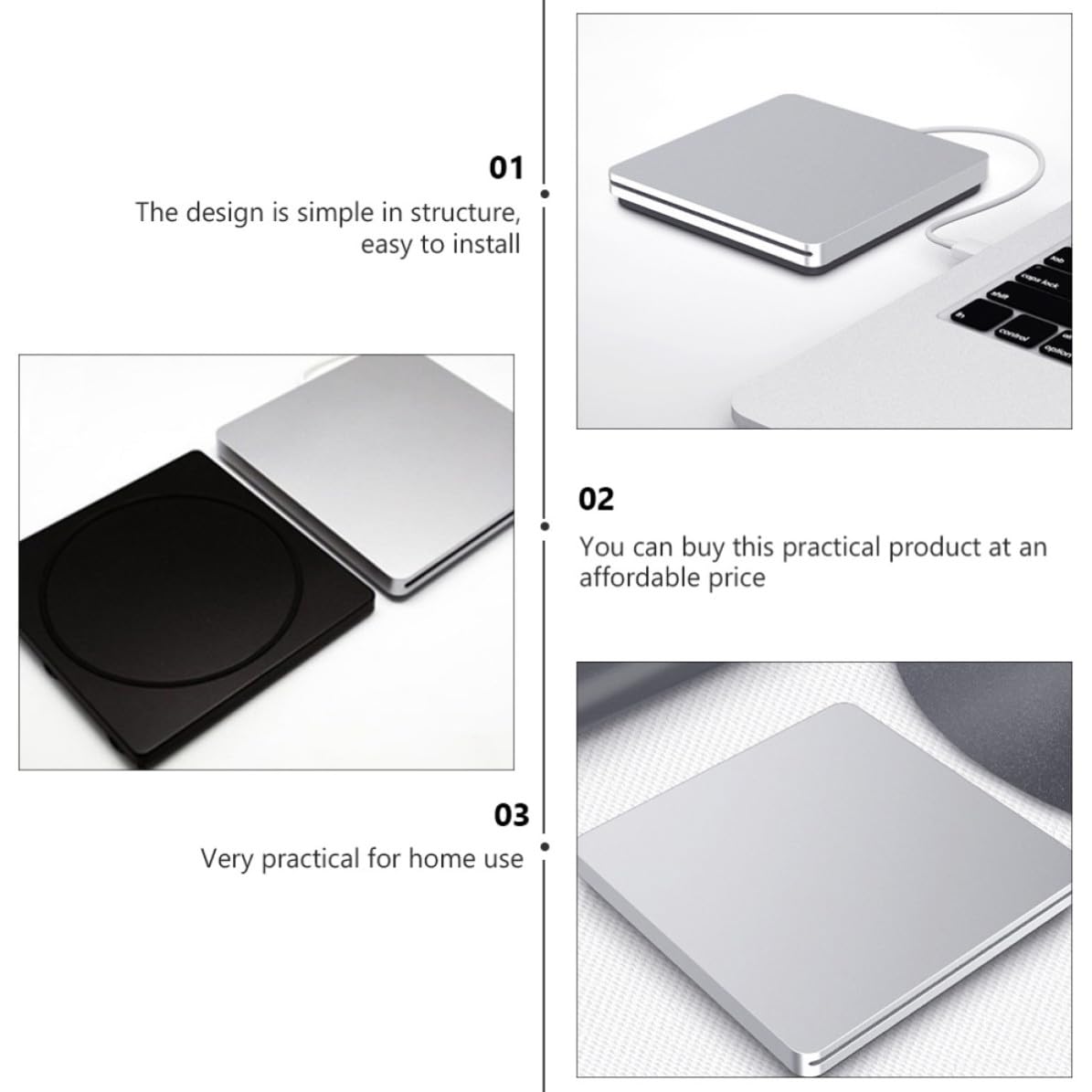 Masterizzatore Dvd Esterno per Laptop 8x USB 3.0 in ABS