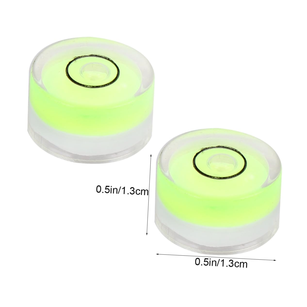 Uonlytech Lot de 2 Niveaux à Bulle Circulaires Universels en Plastique Diamètre 15 X 8 Mm Vert pour Précision 16 Pièces