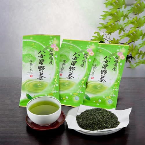 お茶 八女星野深蒸し茶100g 3本詰め