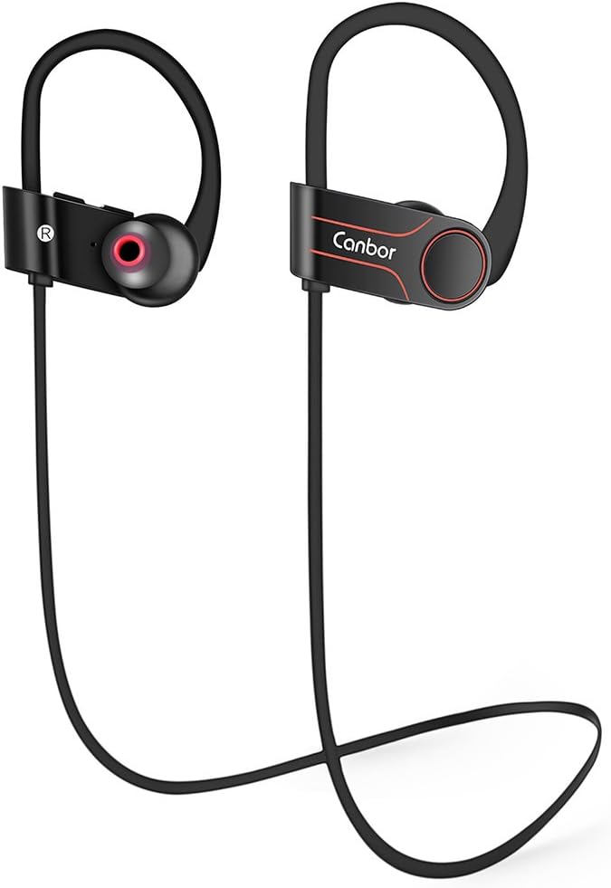 canbor Bluetooth Headphones Wireless Bluetooth Earphones 4.1 Sport Headset with Mic, IPX7 Sweatproof Stereo Earbuds