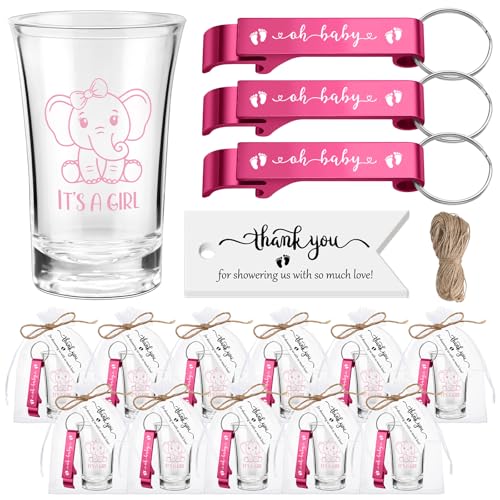 Vesici 25 Sets Elephant Baby Shower Party Favors for Guests, Girl