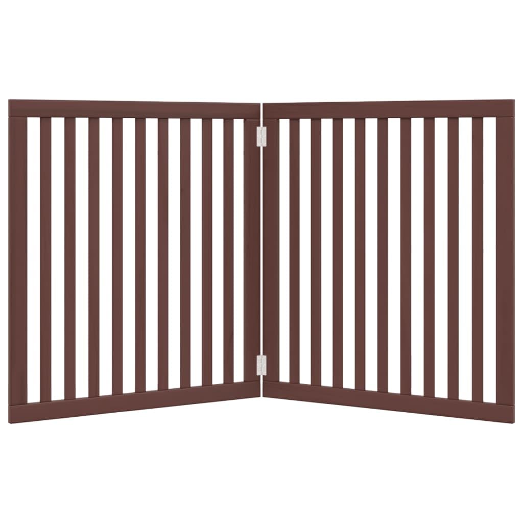 Puerta plegable para perros de 160 cm, de madera de álamo, para interior y exterior, protección segura para cachorros, valla resistente a la intemperie, para casa, jardín, terraza, viajes