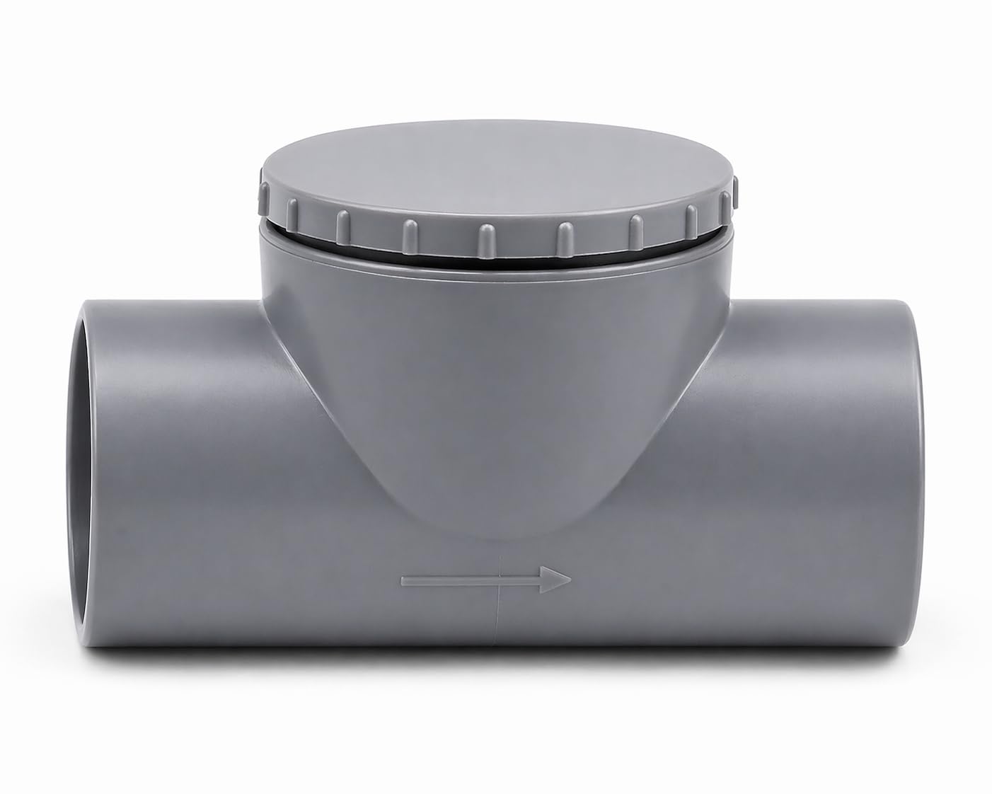Clapet Anti-Retour Ø 40 Anti Refoulement PVC Femelle Femelle à Coller avec Bouchon de Visite pour Eaux Usées