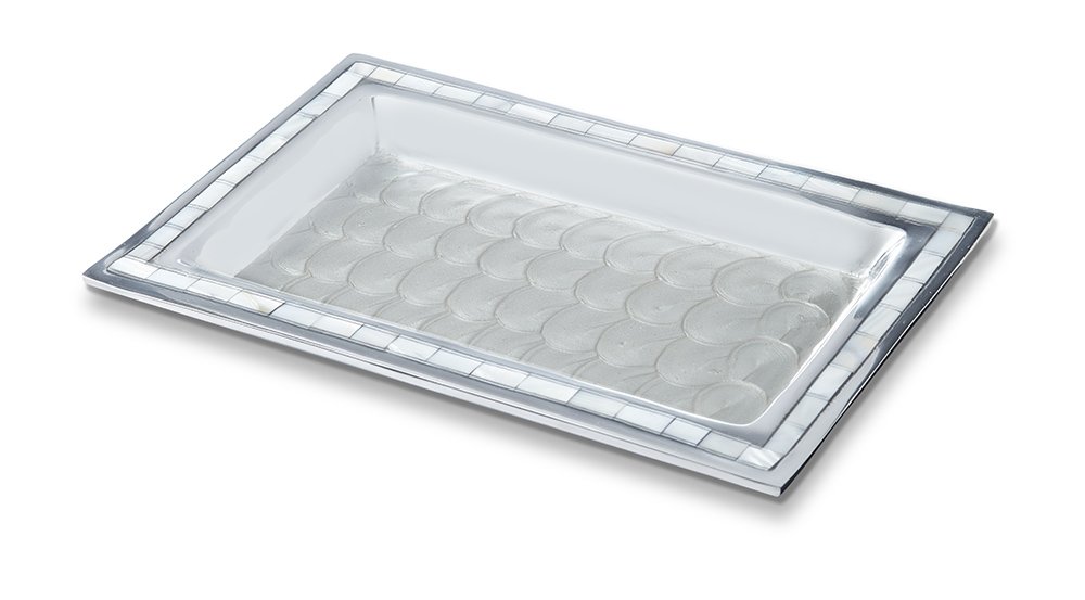 Julia KnightBath Collection Vanity Tray, One Size, Platinum