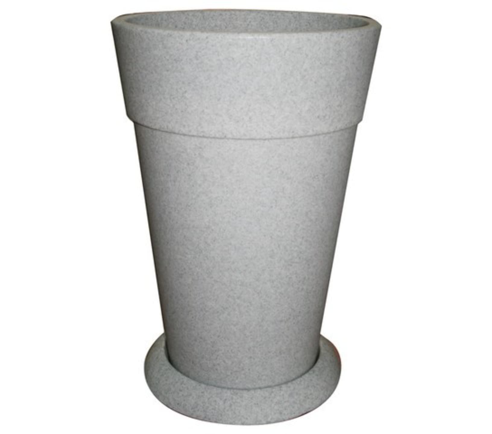 Miplast VASE C/Band Ø41xH69cm Granite 220, As Shown in The Picture, Come DA FOTO