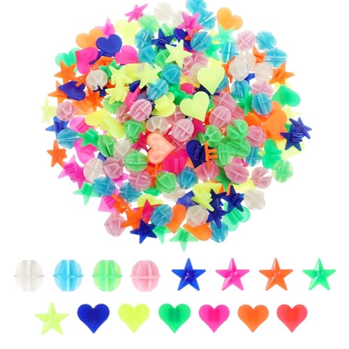 Gsbnjuy 210 Pcs Bike Spoke Beads Glow in The Dark Colorful Bicycle Spokes Plastic Cycling Clip Bead Bike Wheel Spokes Beads Assorted Color Spoke Decoration Bead for Make Noises Round Decor Christmas